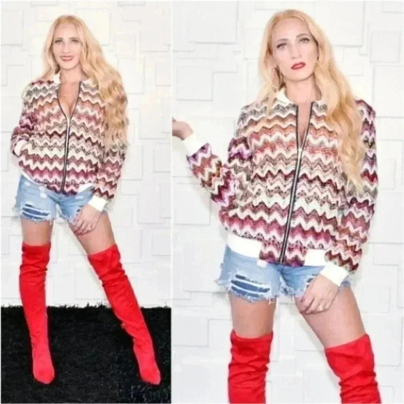 MODA ME COUTURE Jackets & Blazers - Tweed Bomber Jacket